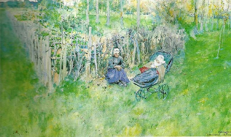 Carl Larsson fickan i det grona China oil painting art